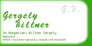 gergely willner business card